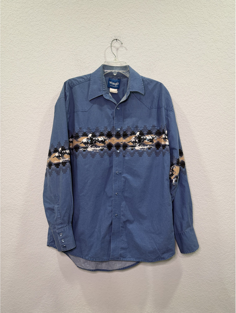 Vintage Wrangler Western/Bull-Riding/Roper Pearl Snap Button Down - XL